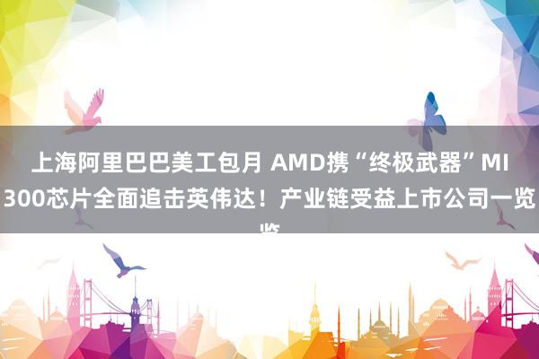 上海阿里巴巴美工包月 AMD携“终极武器”MI300芯片全面追击英伟达！产业链受益上市公司一览