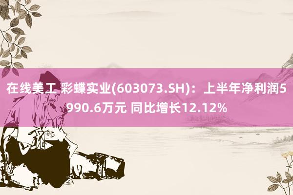 在线美工 彩蝶实业(603073.SH)：上半年净利润5990.6万元 同比增长12.12%